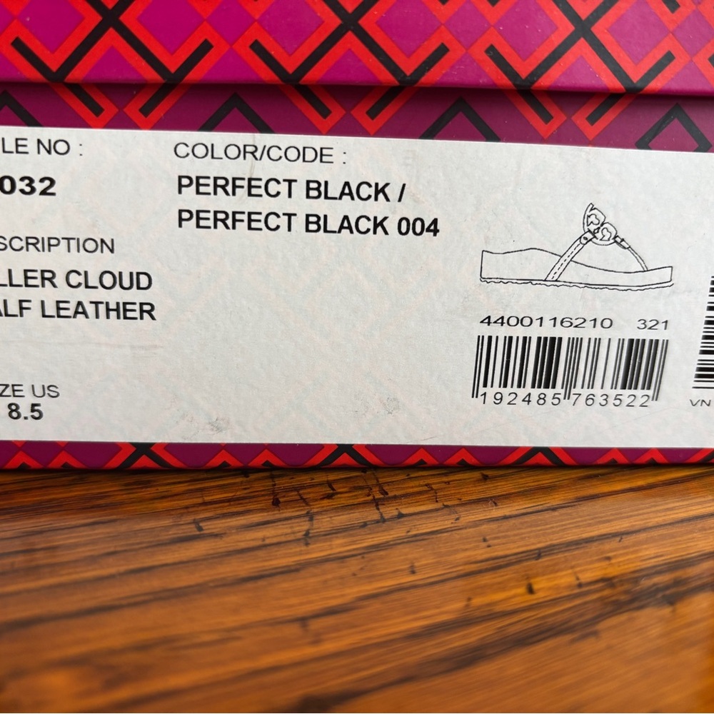 Tory Burch Miller cloud sandal. Black, leather top, foam core. Excellent cond - Picture 5 of 5